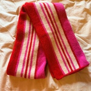 Kate Spade Pink and Red Knit Scarf